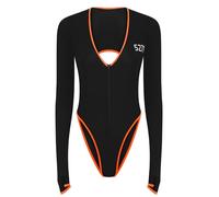 Yruioon Costume da prigione da donna in carcere, per Halloween, carnevale, colore nero, XL