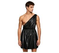 Yruioon Costume Dio Greco Uomo Toga Costume Antico Romano Nero L