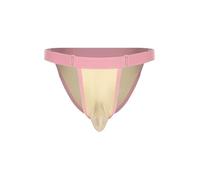 Yruioon Slip Uomo in Latice String Tanga Bikini Basso Minislip con Fodero Il Pene Dessous Biancheria Intima Slip Interiori Nudo Trasparente XL