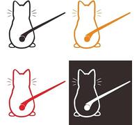 YRUISI Adesivo per tergicristallo posteriore per auto, divertente gatto che si muove coda agitando tergicristallo adesivo riflettente per parabrezza adesivo impermeabile in vinile (nero + rosso (due)