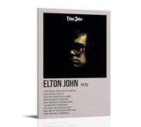 YRWOERHWER Elton John - Poster artistico da parete su tela, stile moderno, decorazione artistica estetica per soggiorno e camera da letto, 20 x 30 cm, con cornice