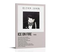 YRWOERHWER Elton John Poster da parete su tela, arte estetica moderna, decorazione artistica per soggiorno e camera da letto, 50 x 75 cm, con cornice
