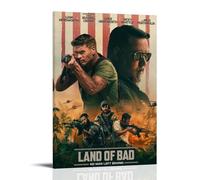 YRWOERHWER Land of Bad poster da parete su tela, moderno, arte estetica decorativa, pittura per soggiorno e camera da letto (50 x 75 cm) con cornice