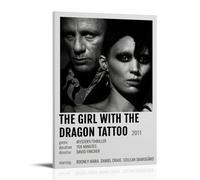 YRWOERHWER Poster artistico da parete con tatuaggio La ragazza con il drago, arte estetica moderna, decorazione artistica da parete per soggiorno e camera da letto, 40 x 60 cm, con cornice
