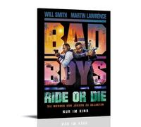 YRWOERHWER Poster da parete su tela, motivo: Bad Boys Ride Or Die 2024, arte estetica moderna, decorazione per soggiorno e camera da letto, 20 x 30 cm, stile cornice