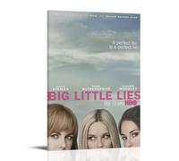 YRWUIERHRUE Big Little Lies, poster decorativo da parete su tela, stile vintage, per soggiorno e camera da letto, 20 x 30 cm, con cornice