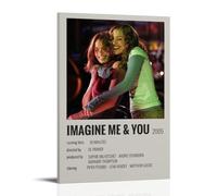 YRWUIERHRUE Imagine Me & You - Poster estetico da parete su tela, vintage, decorazione per soggiorno e camera da letto, 40 x 60 cm, con cornice