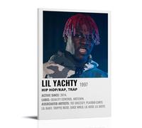 YRWUIERHRUE Lil Yachty - Poster decorativo da parete su tela, stile vintage, per soggiorno e camera da letto, 50 x 75 cm, con cornice