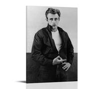 YRWUIERHRUE Poster di James Dean su tela, decorazione artistica da parete in stile vintage, per soggiorno e camera da letto, 50 x 75 cm, con cornice