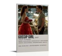 YRWUIERHRUE Stampa artistica da parete su tela, motivo: Gossip Girl, serie TV, 2 poster, decorazione artistica da parete in stile vintage, per soggiorno e camera da letto, 20 x 30 cm, con cornice