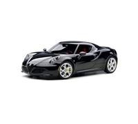 YRXIAO 1:18 Per Alfa Romeo 4C Bianco Metallizzato Modello Di Auto Pressofuso Collezione Supercar Ornamento Da Tavolo(Black)