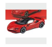 YRXIAO 1:64 Per Ferrari SF90 Modello Di Auto In Metallo Fuso In Scala Rossa Decorazione Da Tavolo Collezione