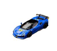 YRXIAO 1 64 Per Ferrari Supercar Hardtop A Due Porte Modello SF90XX Stradale Rosso Giallo Blu E Bianco(Blue)