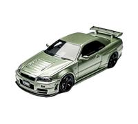 YRXIAO 1:64 Per GT-R R34 Skyline Modello Di Auto In Resina Collezione Ornamenti Per La Casa Souvenir Decorativi(Green)