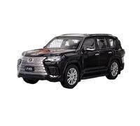 YRXIAO 1:64 Per Lexus LX600 SUV Modello Di Auto In Lega Collezione Ornamenti In Fusione Metallo Bianco(Black)