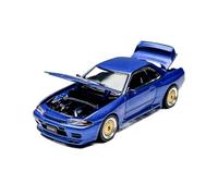 YRXIAO 1:64 Per Nissan GT-R32 Skyline Bayside Modello Di Auto In Lega Esposizione Natale Mini Giocattolo