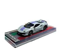YRXIAO 1:64 Per Novitec 488 Pista Resin Car Model Collection Ornamenti Per Esposizione Hobby Per Adulti(Blue)