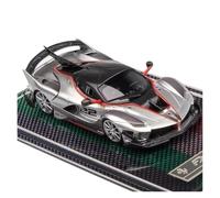 YRXIAO 1:64 Per Ornamenti In Resina Per Auto Modello Ferrari FXX-K-EVO Proporzioni In Metallo Commemorativo Argento(Silver)