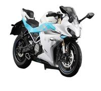 YRXIAO Modellino Realistico In Scala Scala 1:12 CFMOTO 250SR Modello Di Moto Lega Punta Delle Dita Giocattolo Ornamenti Visualizzazione Modello Artigianale Art Desktop Decoration(White)