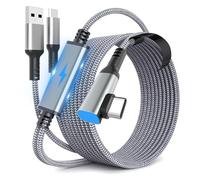YRXVW Cavo di collegamento da 4,6 m per Meta Quest 3S, Quest 3, Oculus Quest 2/Pro Accessories/PC e Steam VR, cavo di ricarica durante il gioco tutto il giorno, con caricabatterie USB C sufficiente