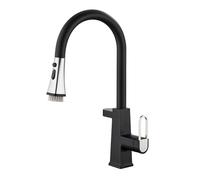 YRYRHX Rubinetto Cucina con Flessibile Estraibile Rubinetti Lavello Cucina Miscelatore Monoforo Nero con Display LED Household faucets