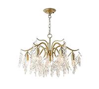 YRYRYW A rustare Il Supporto Durante la Luce a LED LAMPAGGIO LAMDURE LAMBINATORI per LIMAZIONE ISOLAGGI SOGGIORI, E14 Luffale di Cristalli Luffale di Country Willow Gold Crystal CH-Gold. 7 Testa