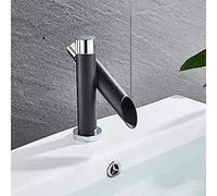 YRYRYW Basin Faucet Dual Handles Waterfall Bathroom Sink Tap Crane Rotation Spout Hot Cold Mixer Tap Deck Mounted Faucet Household faucets