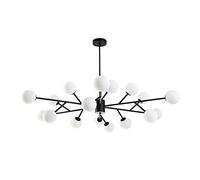 YRYRYW Branch Tree Molecule Magic Bean lampadario, Sala da Pranzo per la casa Camera da Letto primaria e secondaria, G9 Nordic Light Luxury Soggiorno lampadario Nero. 18 Testa Household faucets