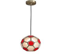 YRYRYW Colore Tutto Il lampadario di Calcio in Rame, Lampada da Comodino per Camera da Letto, lampadario E27 all Copper's Room, Store di Abbigliamento per la personalità Creativa Rosso Rosso e