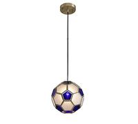 YRYRYW Colore Tutto Il lampadario di Calcio in Rame, Lampada da Comodino per Camera da Letto, lampadario E27 all Copper's Room, Negozio di Abbigliamento per la personalità Creativa Blu a Ciondolo