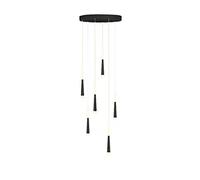 YRYRYW Creativity LED Ceiling Lamp for Living Room Spiral Staircase,Nordic Adjustable Spiral Chandelier,Wind Chimes Shape During Lamp,LED Stair Chandeliers-Black And White Light 6t Household faucets