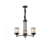 YRYRYW E14 Nordic Creative Atmosphere Light Luxury Crystal Chandelier,Living Room Bedroom Study Room Dining Room,Art Retro Country Iron Art Chandelier-Black. 3 Head Household faucets