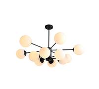 YRYRYW E27 Light Source Glass Paphade Durante la creatività Leggera Sputnik lampadario Opaco soffitto Nero Light Europa Decorazione Nord corridoio lampadario Lampada Lampada Bianca Nere Il Latte