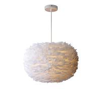 YRYRYW E27 Post Durante l'illuminazione lampadario Piuma a Sospensione Regolabile Aione Lampada a soffitto per la Sala da Pranzo Cucina del corridoio-Bianco. 40 cm Household faucets