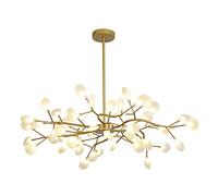 YRYRYW G4 Sputnik Firefly lampadario, Durante Il Ramo della Luce ALTENZA Regolabile Affermale Light Blow Glass Glassero Molecole Fumo Grigio per Pranzo e Opaco in Vetro Bianco 54 Testa Household