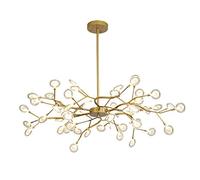 YRYRYW G4 Sputnik Firefly lampadario, Durante Il Ramo della Luce ALTENZA Regolabile Altezza a Mano Light Blow Glassero Molecole Fumo Grigio Grigio per Pranzo-Oro e Lollipop Glass Paralume 54 Testa
