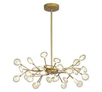 YRYRYW G4 Sputnik Firefly lampadario, Durante Il Ramo della Luce ALTENZA Regolabile Altezza a Mano Light Blow Glass Glass Molecole Fumo Grigio Grigio per Sala da Pranzo e Lollipop Glass Paralume 30