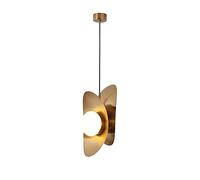 YRYRYW G9 Nordic American Creative Small Chandelier, Concise Gold Ingot Chandelier,for Bedroom Bedside Restaurant Bar Cafe Lamp-Gold. 20 * 46cm Household faucets