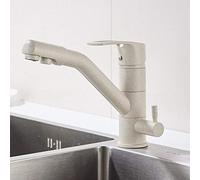 YRYRYW High-End Brass Body Khaki Color Kitchen Faucet Sink Mixer Tap 360 Degree Rotation with Water Purification Features Household faucets