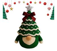 YRYRYW Kit all'Uncinetto per Adulti | Set di Decorazioni per Gnomo dell'albero di Natale all'Uncinetto per Principianti, Set di Forniture di Filato Impara l'artigianato a casa per