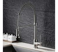 YRYRYW Kitchen Faucet Brushed Nickel Faucet Pull out all Around Rotate Swivel 2-Function Water Outlet Mixer Household faucets