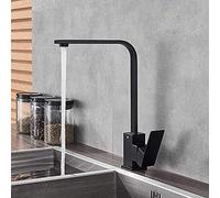 YRYRYW Kitchen Faucet Single Handle Cold And Hot Water Stainless Steel 360 Degree Rotation Mixer Tap-Black,Black Household faucets