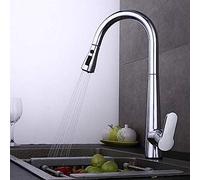 YRYRYW Kitchen Tap Chrome Pull out Kitchen Faucet 3 Functions Sprayer 360 Rotation Single Handle Mixer Tap Kitchen Sink Tap Crane Household faucets