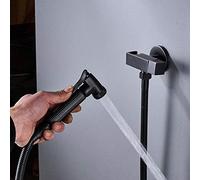 YRYRYW Kitchen Taps Black Bidet Faucet Wall Mounted Cold Water Faucet Single Handle Brass Bidet Sprayer Head Single Hole Valve 150cm Shower Hose Household faucets