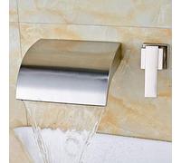 YRYRYW Kitchen Taps Faucet Brushed Nickel Single-Hand Dual Hole Wall Mount Waterfall Basin Mixer Faucets Spread Sink Faucet Household faucets