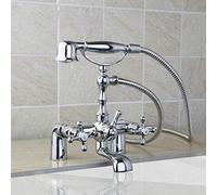 YRYRYW Kitchen Taps Faucet Telephone Style Deck Mount Bathroom Bathtub Chrome Double Cross Handles Sink Mixer Tap Faucet Household faucets