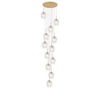YRYRYW La soffitta Ruota Il lampadario Lungo, Sfere Multi Vetro Durante la Luce delluminatura a soffitto lampadario per Soggiorno Portico Corrido Household faucets