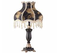 YRYRYW Lamp Bedside Lamp LED Retro Table Lamp Fabric Lampshade Resin Desk Lamps for Bedroom Lamp Deco Table Light Lamp Household faucets