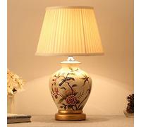 YRYRYW Lamp Bedside Lamp Table Lamp Ceramics Desk Light all Bronze Study Night Lantern Bedroom Peasant Desktop Light,E27 Lamp Household faucets