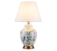 YRYRYW Lamp Ceramic Table Lamp American Flower And Bird Ceramic Table Lamps Hotel Bedroom Bedside Table Table Lamp/Desk Lamp for Entering The Porch Ginger Pot Nightstand Light Lamps Lamp Household